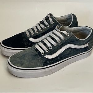 Vans Shoes Old Skool Sneakers Womens 8.5 Blue Denim Acid Wash